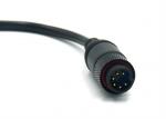 Black Screw Locking Rear View Camera Cable 6 Pin Power Cable OD 5.0mm