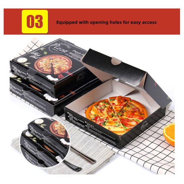 Eco Friendly Paperboard Rigid 10 Inch Pizza Boxes Flatbread ODM