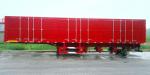 Red 3 Axles Heavy Duty Semi Trailers Steel Box Van Trailer 40 Ton Max Payload