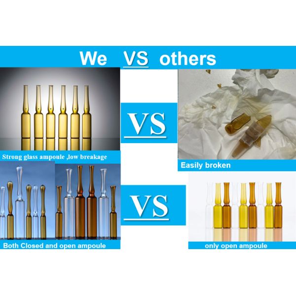 Brown Glass Medication Ampoules Neutral Borosilicate Ampoule Vial