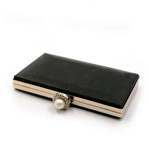 Wholesale Elegant Pearl Clasp Rectangle Shape Box Clutch Frame Woman Cluthes from china suppliers