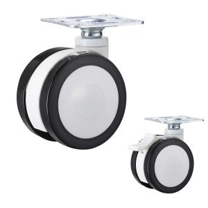 Wholesale 275LBS 5 Inch PU Medical Casters Dual Wheel Top Plate Swivel Hospital Caster OEM from china suppliers