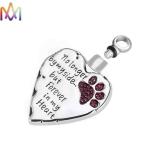 Engraved 304 Stainless Steel Heart Cremation Urn Necklace