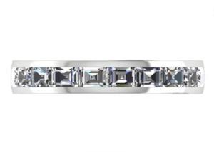 Wholesale EM Cut Round White Gold Engagement Rings , 18k White Gold And Diamond Ring 3.0×2.3mm from china suppliers