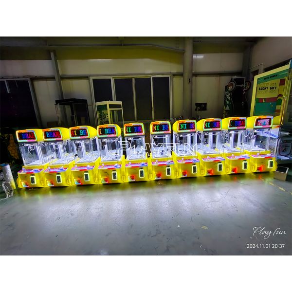 Playfun Tank Mini Claw Machine Coin Operated Arcade Game Kids Toy Gift Vending With LCD Screen Doll Crane Gift Machine