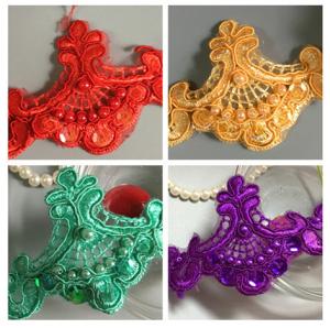 Wholesale Wedding Dress Lace Border with Cord/ Bridal veils Lace Edge with Bead from china suppliers