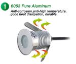 Mini 3W Led Light Fixtures IP67 Recessed Underground Low Voltage 12V Garden