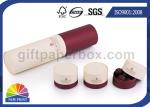 Rigid Cardboard Paper Tea Packaging Tube with PVC Window , Luxury Perfume Gift