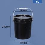 6L Household Clear Plastic Round Custom Printing Candy Popcorn Cookie Bucket