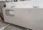 Gray Cloudy Prefabricated Quartz Countertops , Steady Quartz Kitchen Countertops