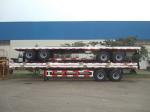 45T Capacity ISO 40ft Bogie Suspension Axles Semi Flatbed Container Truck