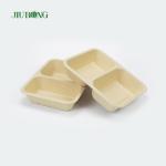 Disposable Biodegradable Sugarcane Clamshell Food Container 3 Compartment