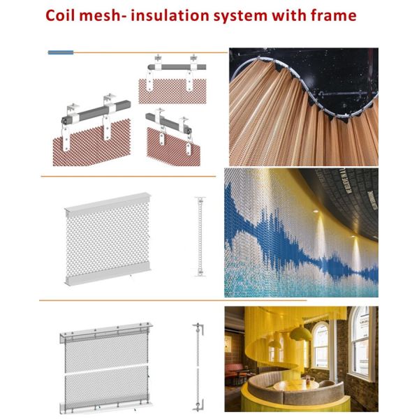 Copper Color Aluminum Metal Mesh Drapery For Interior Partition