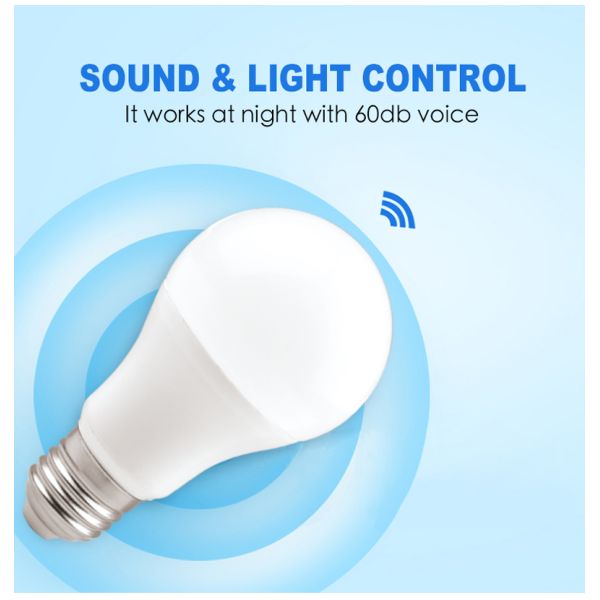 ROHS 9W Sensor Energy Saving LED Bulb Dia60*110mm Sound Control