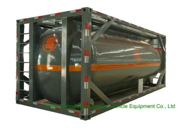 316 Stainless Steel ISO Tank Container 20 FT For Hazardous Liquids Road