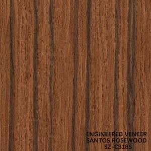 Wholesale Engineered Santos Rosewood Wood Veneer Standard Size 2500*640mm Grade A For For Interior Furniture Face China Makes from china suppliers