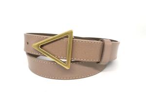 Wholesale Simple Gold Slide Triangle Buckle 2.8cm Real Leather Belt from china suppliers