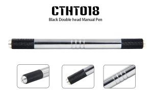 Wholesale 2 Heads Black Head Manual Tattoo Pen / Microblading Makeuppen from china suppliers