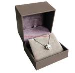 Portable Hinged Clamshell Type Jewelry Packaging Gift Paper Box with Velvet