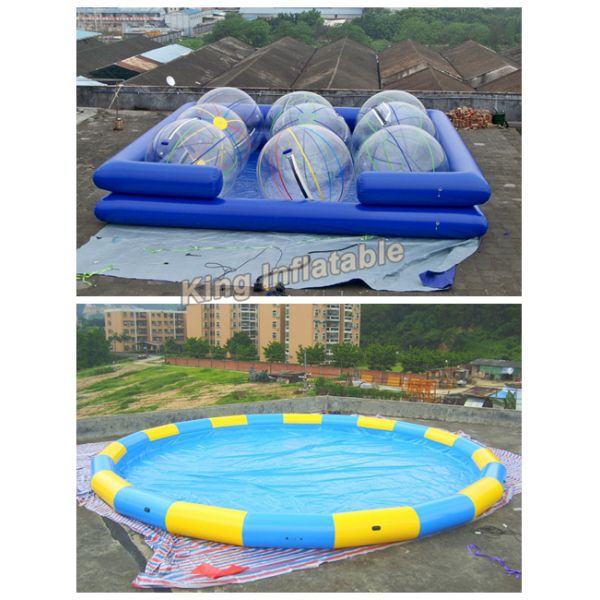 Yellow Inflatable Swimming Pool In Polygonal / Rectangle Shape For Outdoor Use