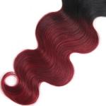 Brazilian 4x4 Lace Closure 1b 99j Burgundy Body Wave Closure Ombre Color