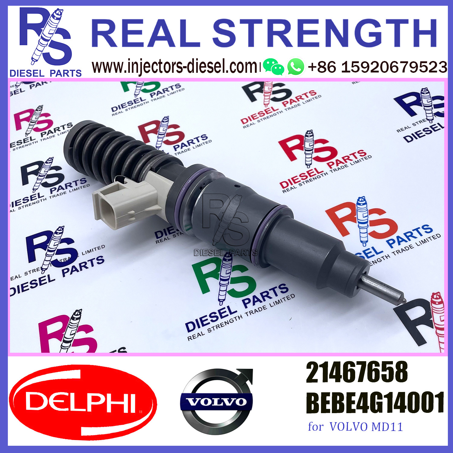 DELPHI 4pin injector 21467658 Diesel pump Injector V-O-L-V 21467658 BEBE4G14001 E3.4 for V-O-L-V MD11