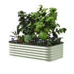 Ruggedized Oval Metal Raised Garden Bed Planter 5*3.5*1.5 Ft Rust Resistant