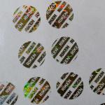 Durable Waterproof Holographic Security Vinyl Stickers Customized Offset Print