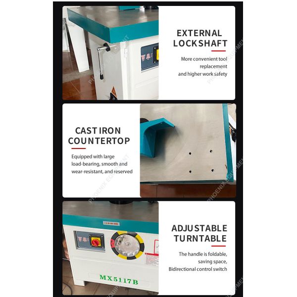 Vertical Push Table Woodworking Milling Machine with Max. Working Thickness of 120mm