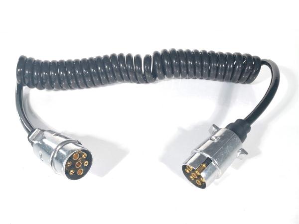 European Trailer Hitch Cables 7 Pole N Type With Metal Plug , ISO 1724