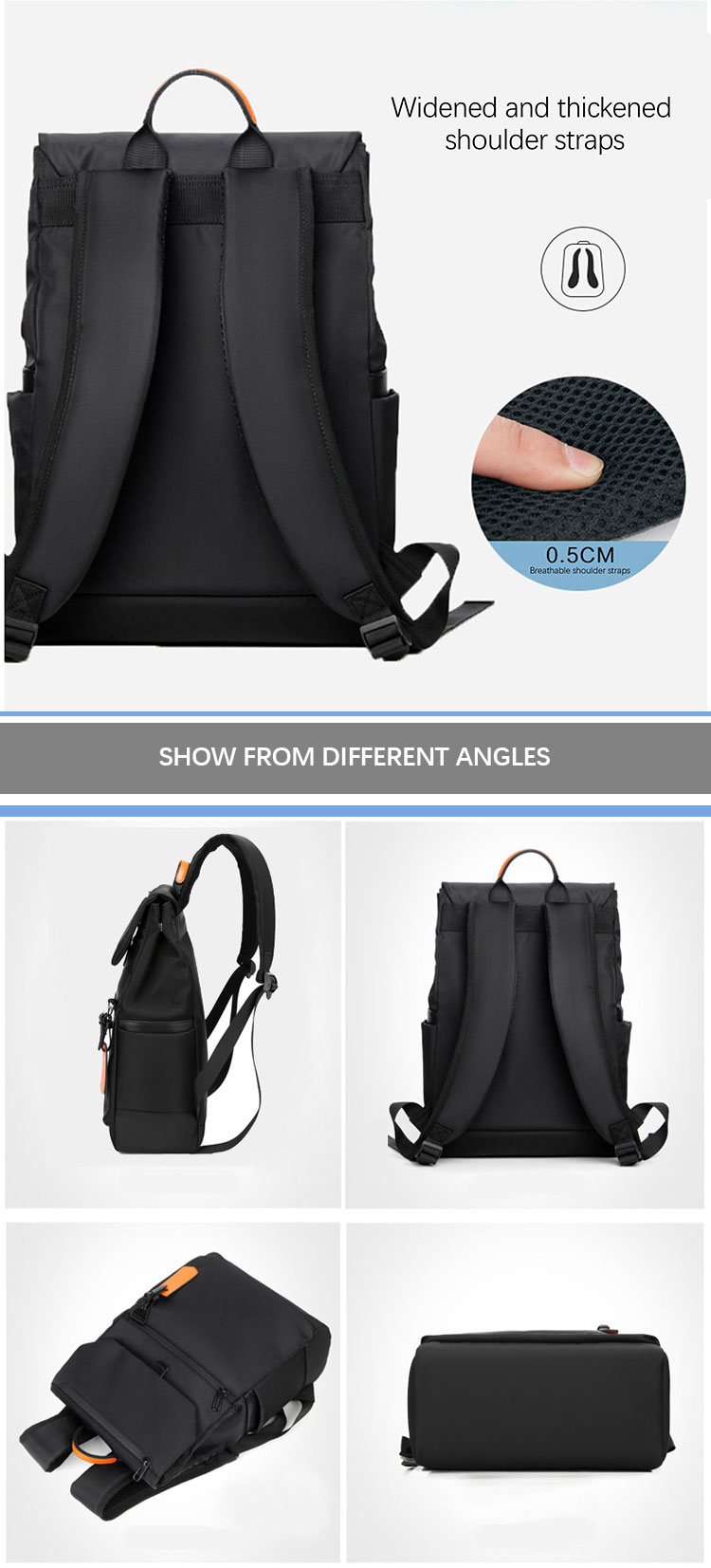 Customized Logo Men's Laptop Backpack Casual Business Computer Backpack Bag