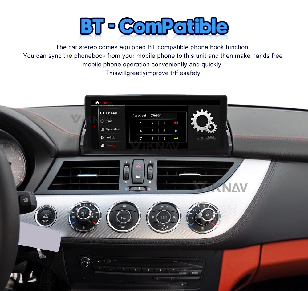 10.25 Inch Android Auto Car Radio For 2009-2018 BMW Z4 E89 GPS Navigation Multimedia Player Wireless Carplay BT 4G