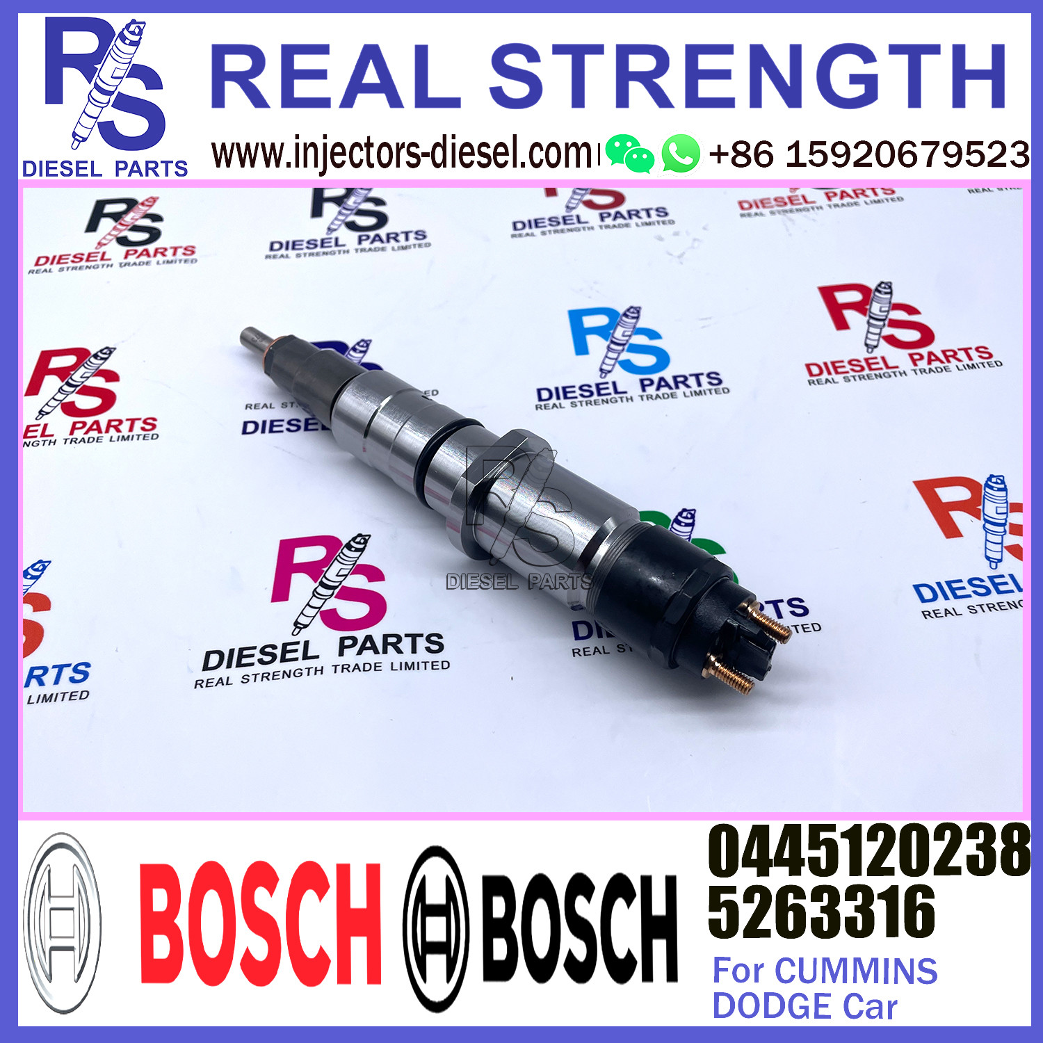 0445120238 5263316 BOSCH Diesel Injector For Dodge Cummins 5.9L