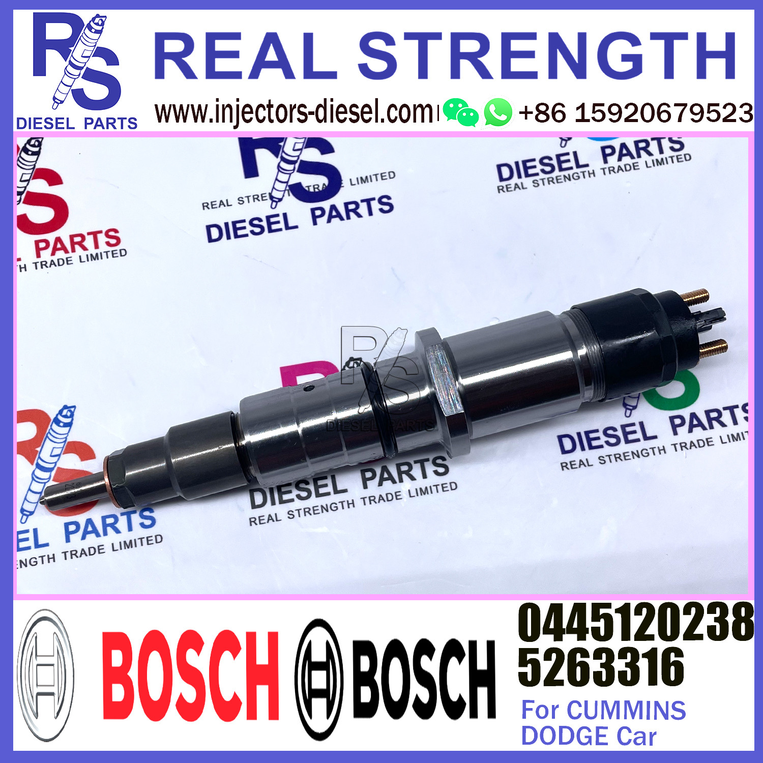 0445120238 0445120236 5263308 5263310 Diesel Fuel Injector For Cummins 2004-2009 Dodge Ram2500 3500 5.9L