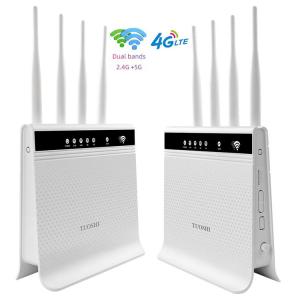 Wholesale OEM CAT4 CAT6 32 Users Dual Band 4G LTE WIFI Router Unlock 1200mbps Band Lock CPE from china suppliers