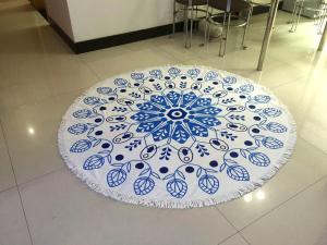 Wholesale Wholesale Large Custom Printed Round Beach Towel With Tassel, Circle Beach Towel from china suppliers