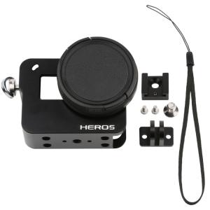 Wholesale Hero 5 Accessories CNC Aluminum Alloy Protective Case Housing Shell Cage For GoPro Hero 5 Black Camera With 52mm UV Lens from china suppliers
