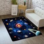 3D Stereo Vision Exploring The Planet Universe Living Room Floor Carpets