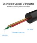 Black Toslink OD4.0 Fiber Optic Cable PVC Injection Square Ject Plated Gold Port