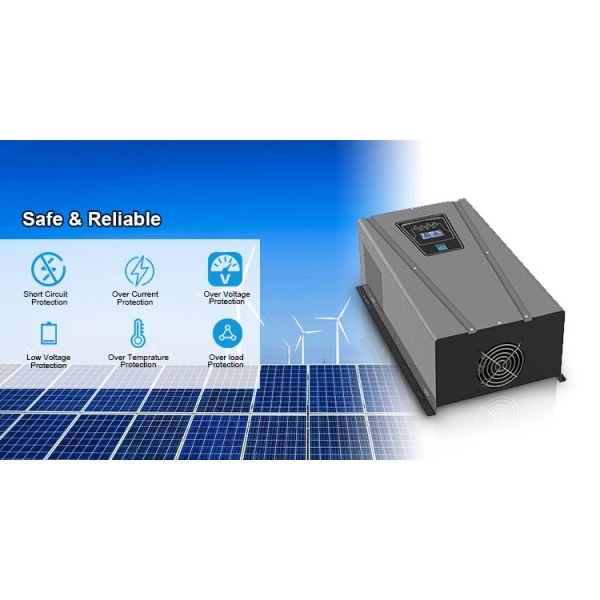 5kva Off Grid Pure Sine Wave 40Hz-70Hz 5000 Watt Dc To Ac UPS Power Inverter