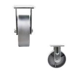 OEM 6x2 Inch Solid Silver Wheel Heavy Duty Fixed Cast Iron Casters