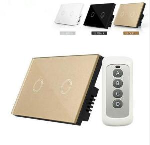 Wholesale Smart Home Touch switch Crystal Glass Panel Us/Au Light Switch 2 Gang 1 Way Wall Smart Switch from china suppliers