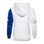 Men'S 2 Contrast Color Leisure Cozy Athletic Pullover Hoodie With Kangaroo