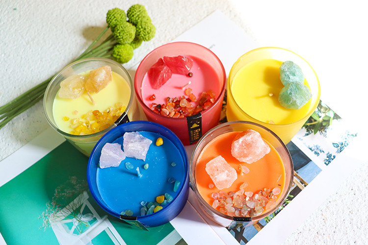Glass Jar Scented 11x13cm Creative Soy Wax Candles Crystal Flower Cup Festive Gifts