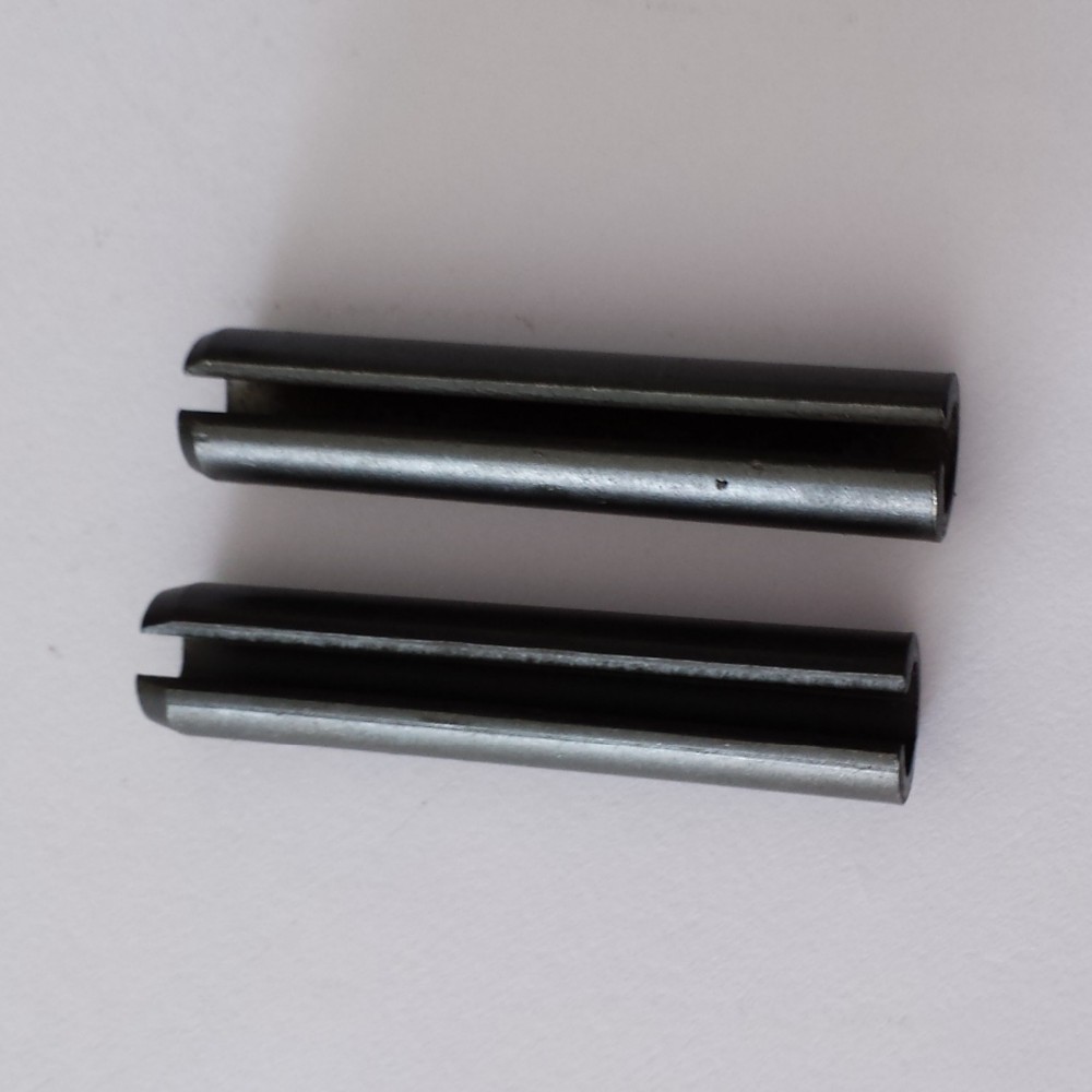 Customized Galvanized Steel Black Zinc Plated 65Mn Slotted Spring Pins DIN1481