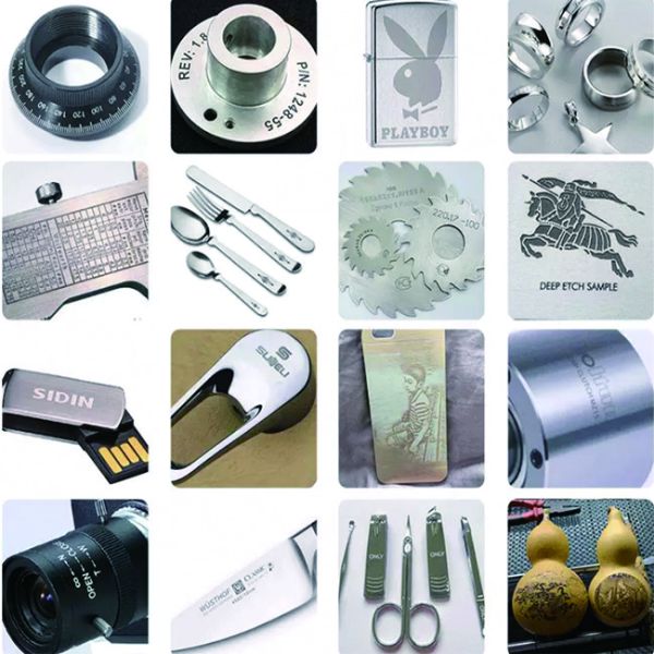 Sino Galvo Fiber Laser Marking Machine 60W Stainless Steel EZCAD Software