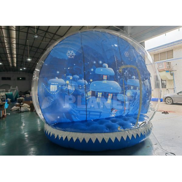 4m Diameter Outdoor Christmas Photo Booth Inflatable Snow Globe For Kids And Adults