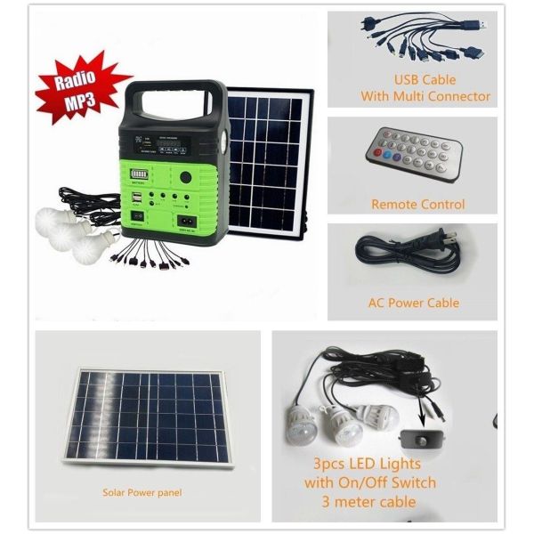 Solar FM Radio Solar Kit off Grid Solar System 10W Solar Home Light Kit Global Sunrise Lights