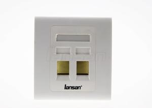 Wholesale 86*86 Type UL Approval Two Port Wall Outlet RJ45 Network Faceplate from china suppliers