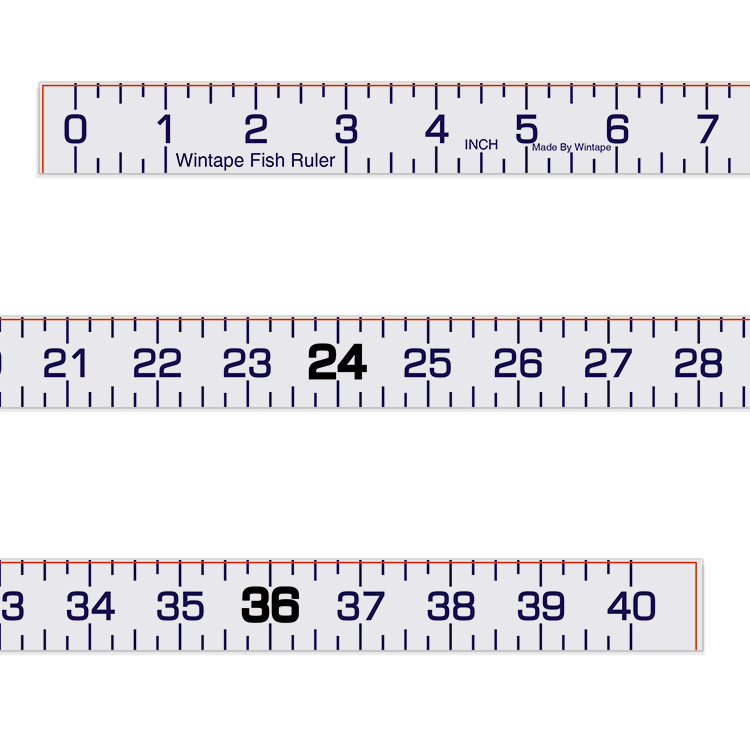 Wintape Inches Waterproof Adhesive Tape With Large Marking For Fish Size Measuring